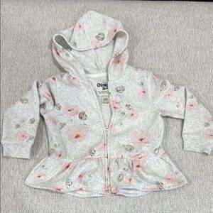 OshKosh B'gosh Gray and Pink Floral Sweatshirt